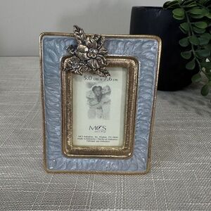 Vintage 90s Y2K Silver Gold Decorative Miniature 2x3 Picture Frame Victorian